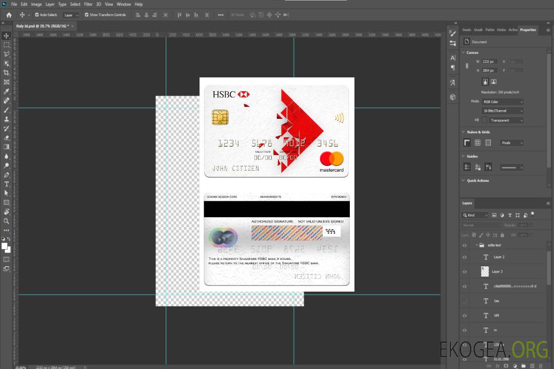 Mastercard de la Banque HSBC de Singapour template Mastercard de la Banque HSBC de Singapour template